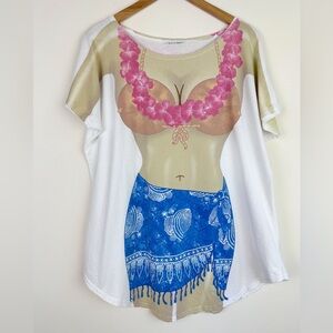Hawaiian Bikini Girl Beach Cover-Up T-Shirt
